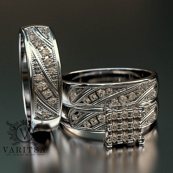 0.2ct Diamond Gold Complete Wedding Set - 18GG48